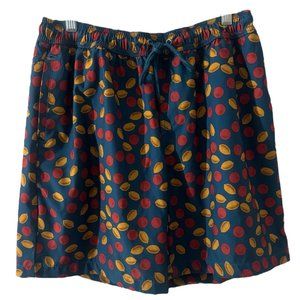 Lucky Brand True Swim Shorts Citrus Navy Print Men's Size L